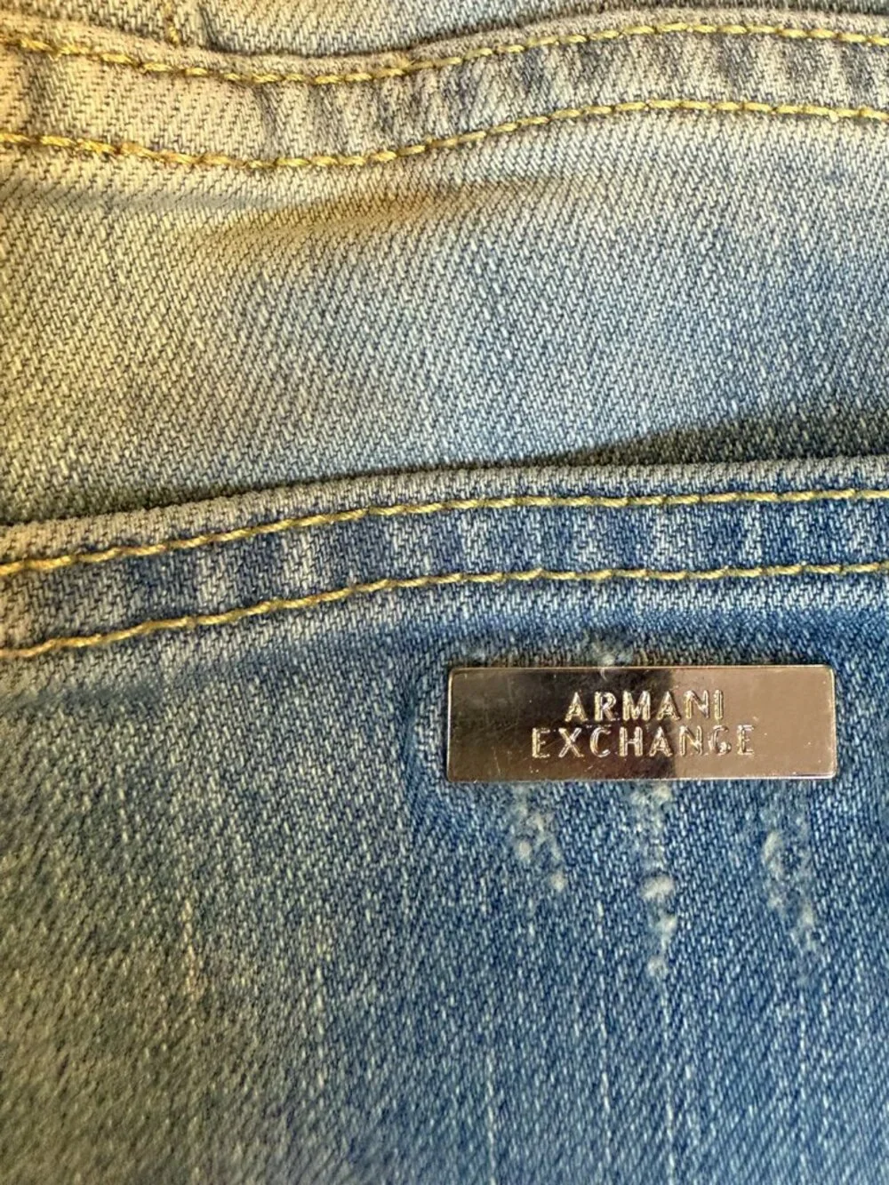 Armani Exchange J14 Skinny Fit Distressed Jeans Light Wash - Men's 30x32